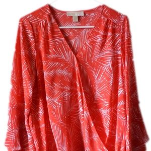 Cute Coral Pink, Tropical Blouse